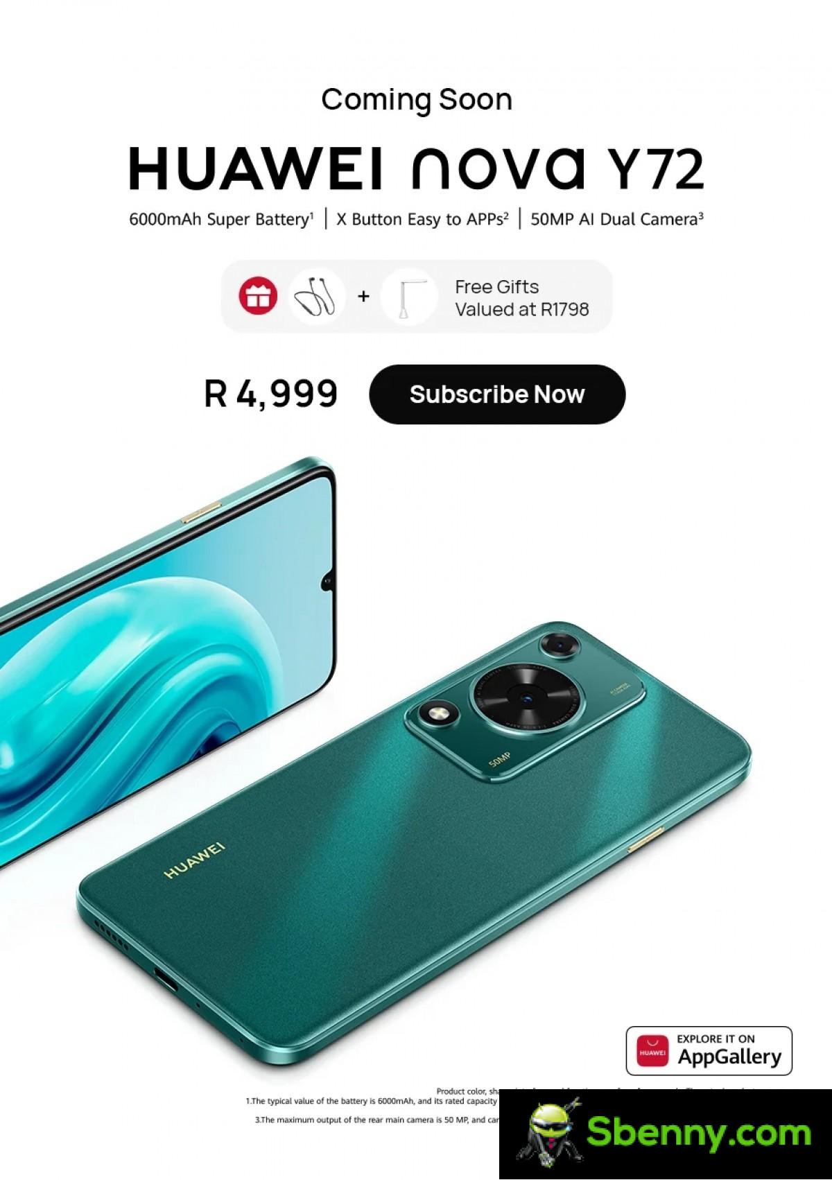 Huawei relaunches Enjoy 70 internationally as nova Y72