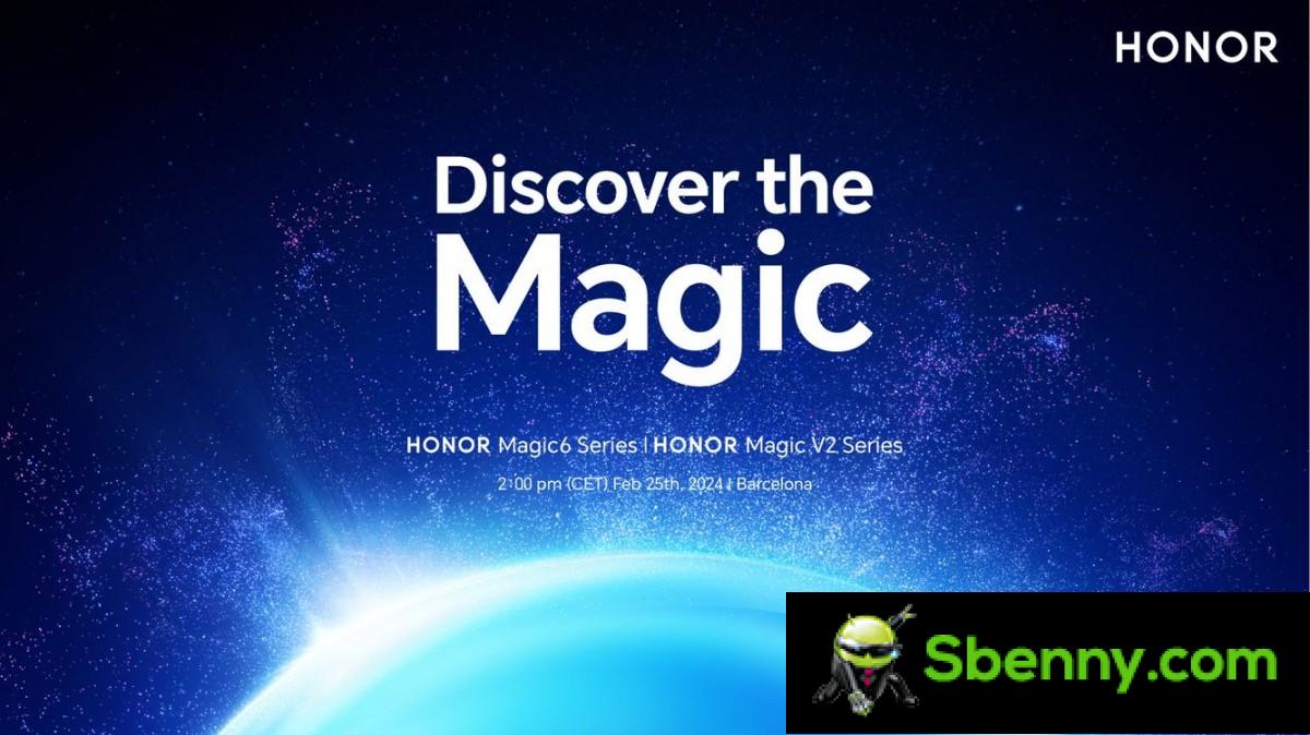 Magic 6 series and Magic V2 RSR debut at MWC, confirms Honor
