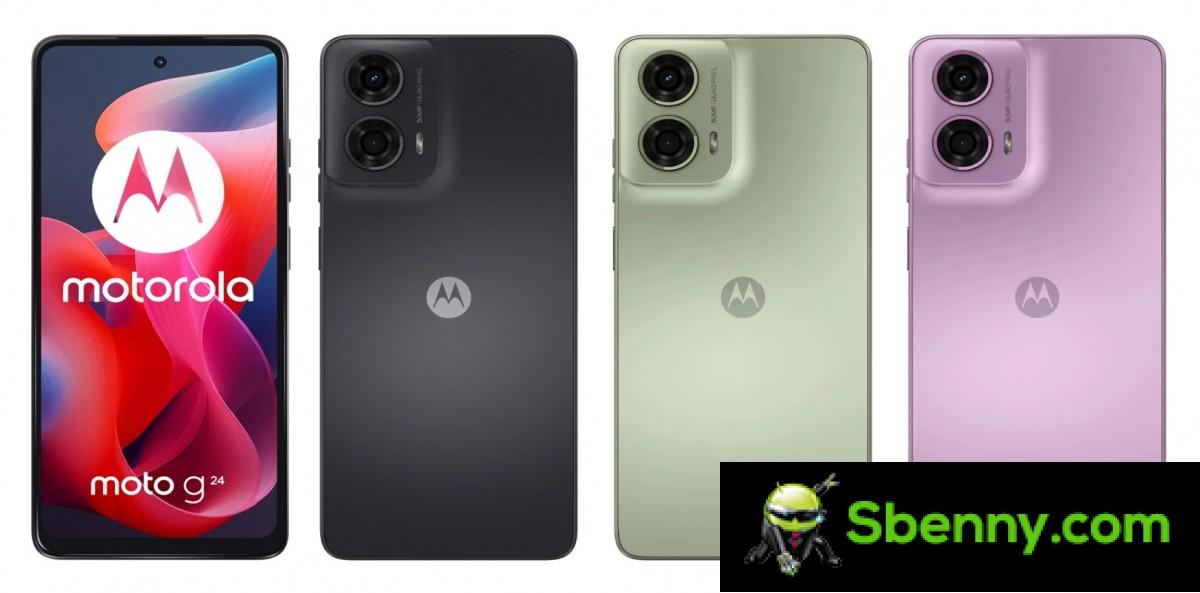 Moto G24 appears in renderings, specifications and prices below