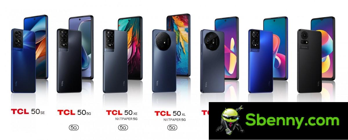 TCL offers 7 smartphones in the 50 series, but details are limited