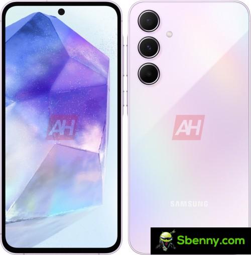 Leaked rendering of the Samsung Galaxy A55