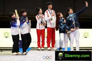 Selected moments from the Victory Selfie in Paris 2024