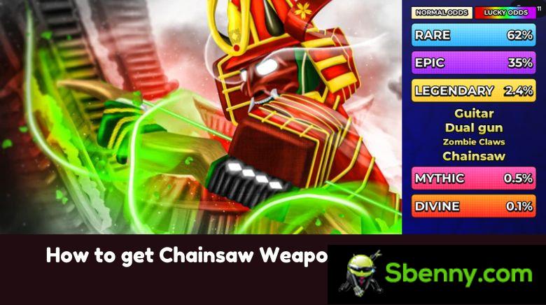 How to get the chainsaw weapon in Hunty Zombie