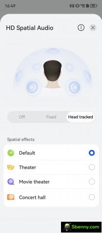 Head tracking, audio modes and custom EQ