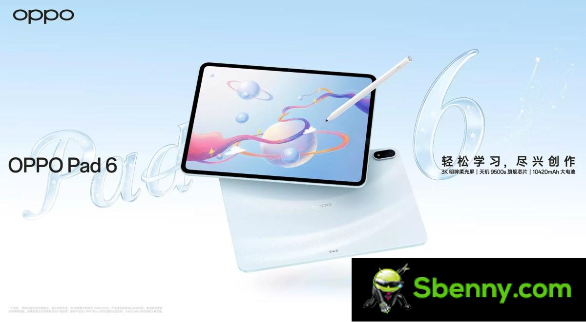 Oppo Pad 6 launches with Dimensity 9500s, 12-inch screen, 10,420 mAh battery